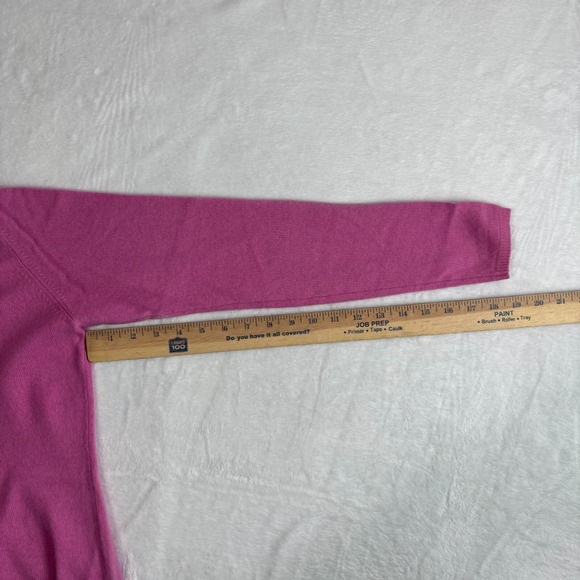 VTG Griffen Pink Long Sleeve‎ V-Neck Cashmere Pullover Sweater Womens Medium - Picture 8 of 8